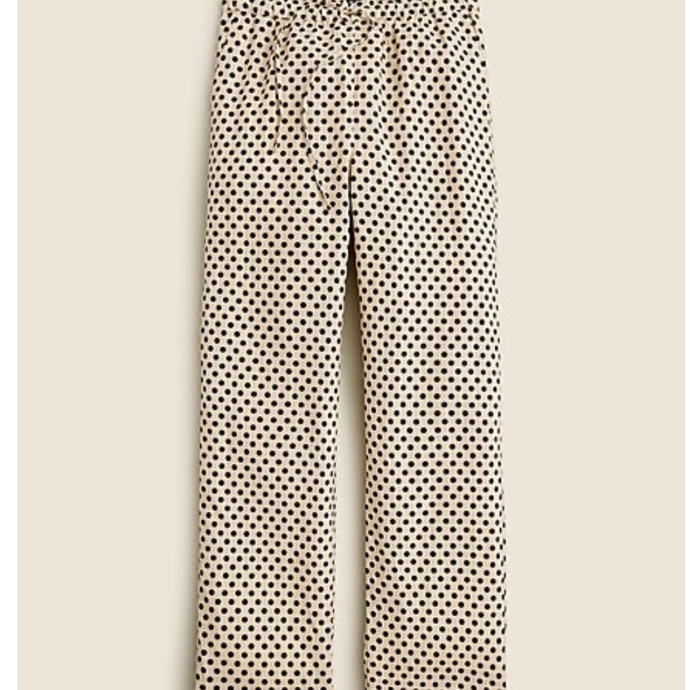 *J. Crew soleil pant in dot linen